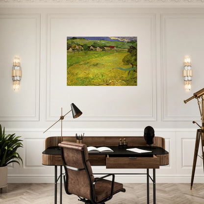 View of Vessenots near Auvers - Vincent van Gogh Brushed Aluminum Print - 70x100 cm / 28x40 inches | Vincent van Gogh Aluminum Print | Vincent van Gogh Prints