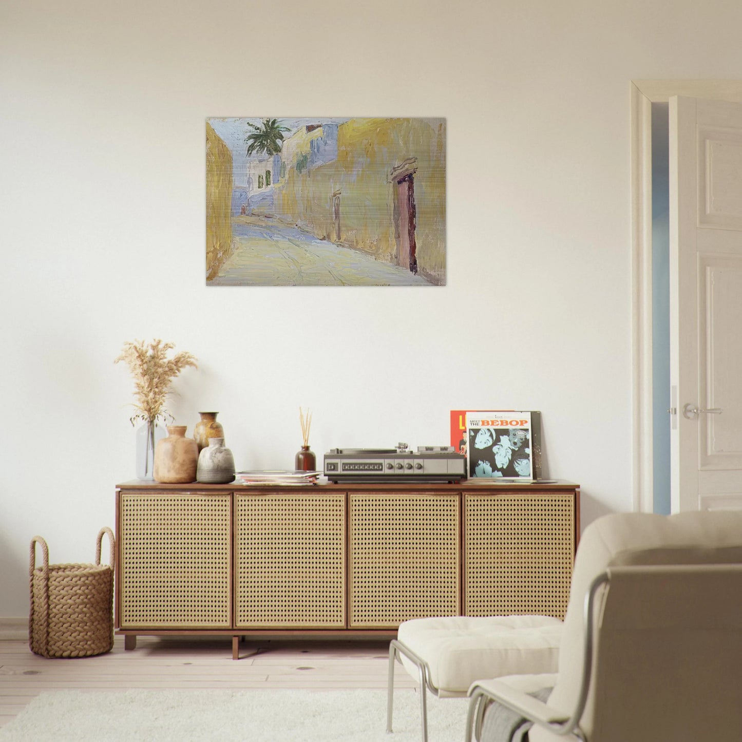 ALLEY IN TUNIS - Gabriele Munter Brushed Aluminum Print - 70x100 cm / 28x40 inches | Gabriele Munter Aluminum Print | Gabriele Munter Prints