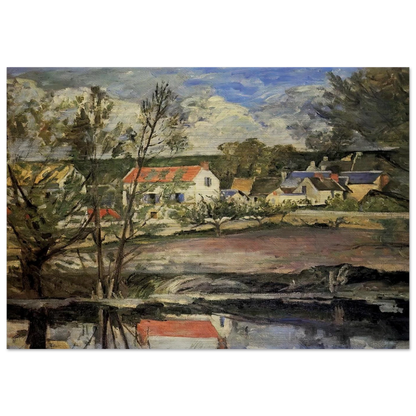 In the Oise Valley - Paul Cézanne Brushed Aluminum Print - 70x100 cm / 28x40 inches | Paul Cézanne Aluminum Print | Paul Cézanne Prints