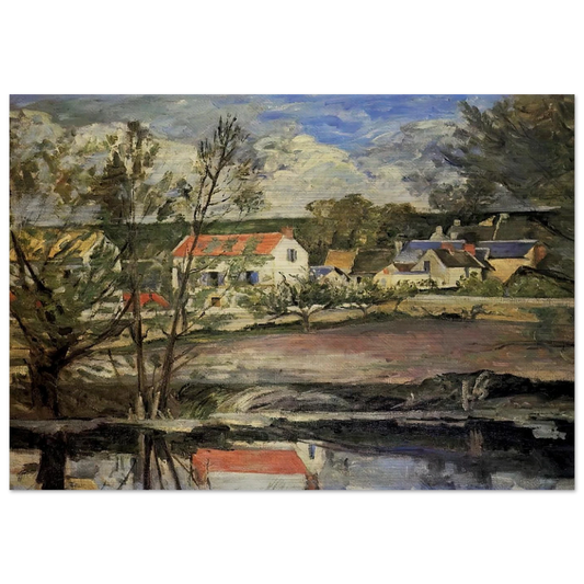 In the Oise Valley - Paul Cézanne Brushed Aluminum Print - 70x100 cm / 28x40 inches | Paul Cézanne Aluminum Print | Paul Cézanne Prints