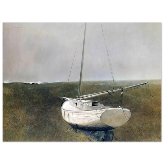 Andrew Wyeth - BELOW DOVER 1950 Wall Art - 21x29.7 cm / 8x12" - Fine Art Poster - -