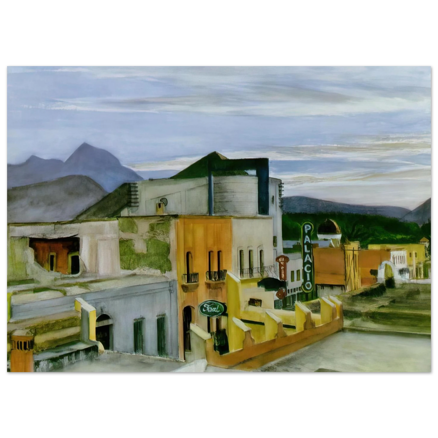 Edward Hopper - El Palacio Fine Art Poster - 40x60 cm / 16x24 inches