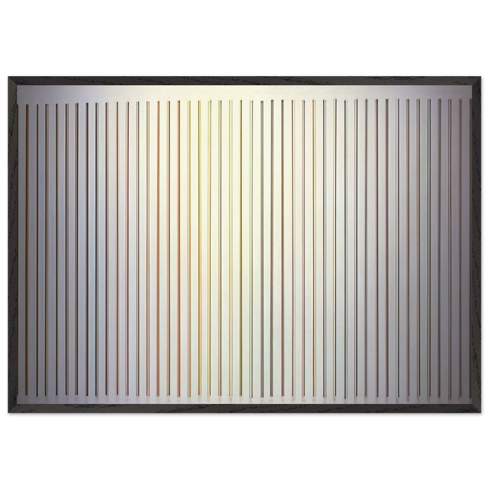 Color Needles - 1984 - Gene Davis 70x100 cm / 28x40 inches Framed Art Print – Black Wooden Frame