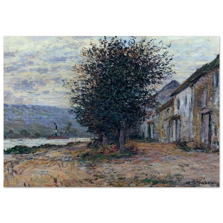 The Banks of the Seine - claude monet Brushed Aluminum Print - 70x100 cm / 28x40 inches | claude monet Aluminum Print | claude monet Prints