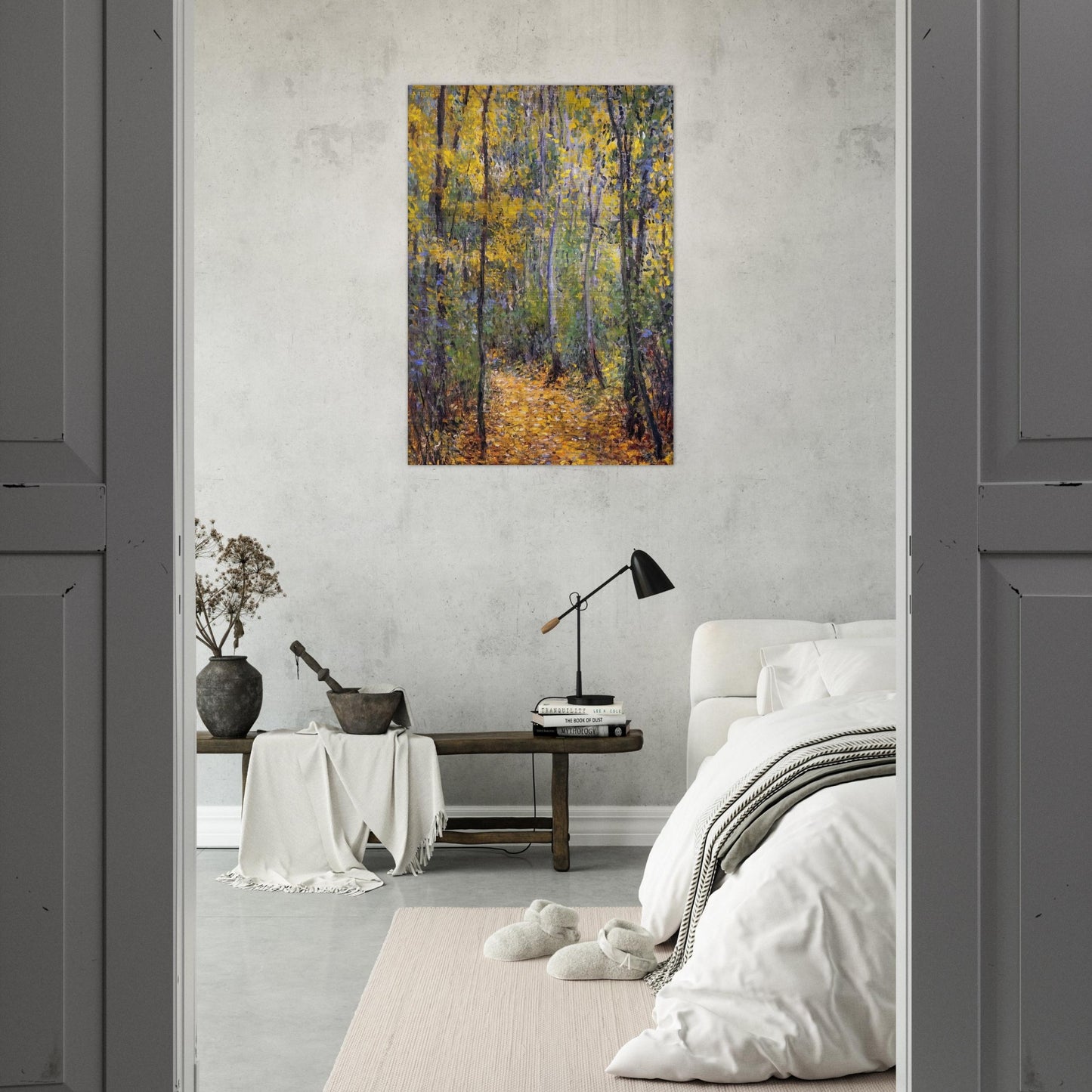 Wood Lane - claude monet Brushed Aluminum Print - 70x100 cm / 28x40 inches | claude monet Aluminum Print | claude monet Prints