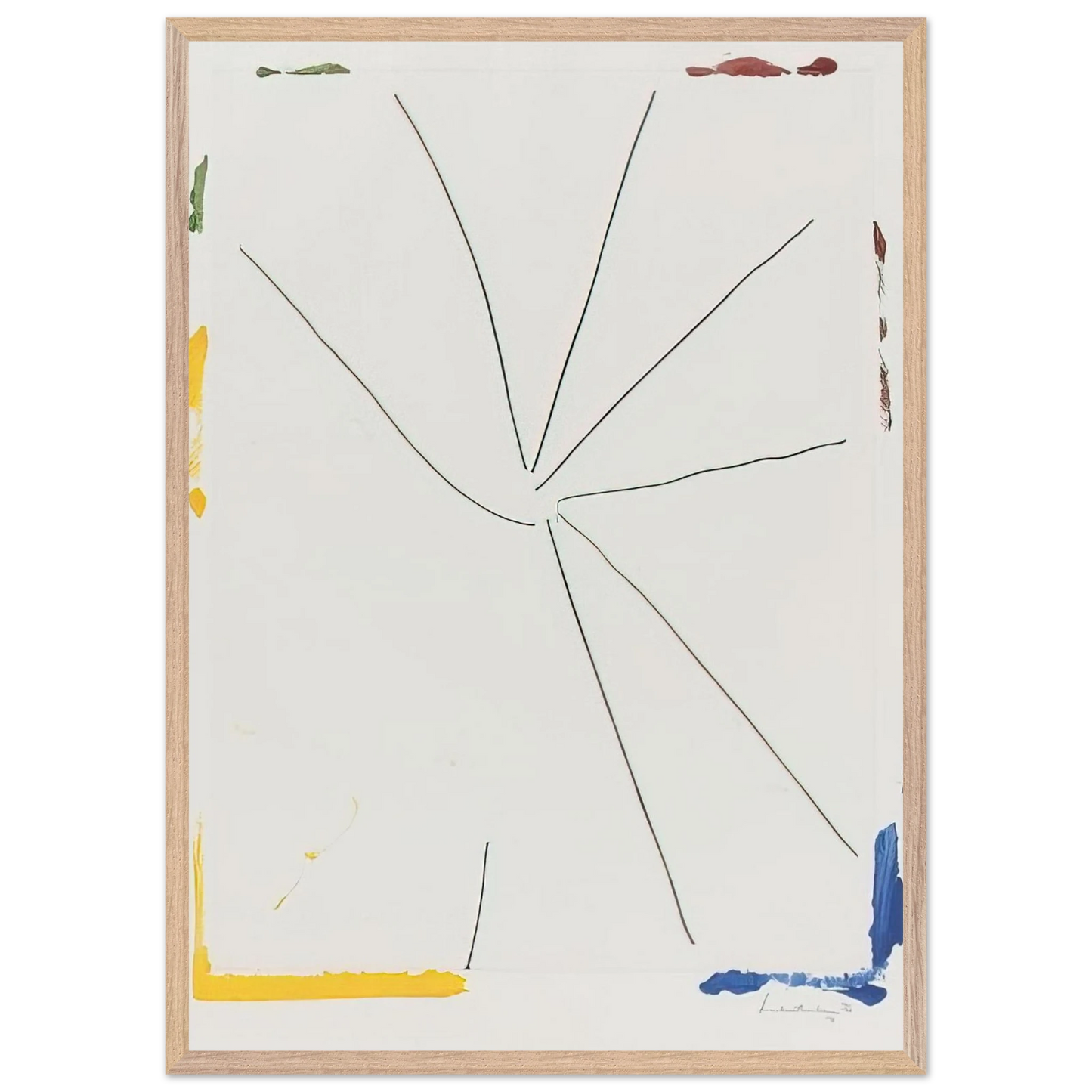 Helen Frankenthaler - Free Wheeling - 1971 Wall art - 30x40 cm / 12x16 Inches - Premium Wooden Framed Poster With Fine Art Paper - Wood frame