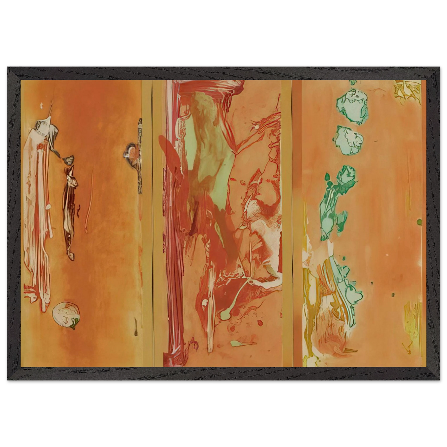 Helen Frankenthaler - Gateway - 1988 Wall art - 50x70 cm / 20x28 inches - Premium Wooden Framed Poster With Fine Art Paper - Wood frame