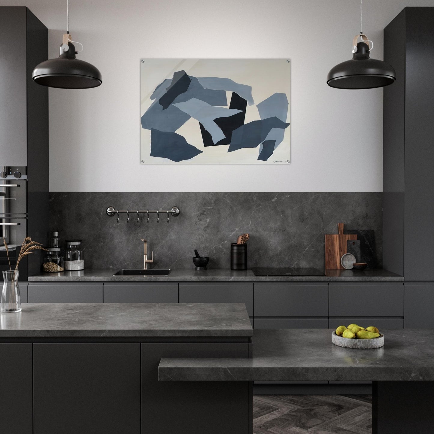 Grey Forms - 1965 - Robert Goodnough Acrylic Print - 70x100 cm / 28x40″ inches | Robert Goodnough Wall Art | Robert Goodnough Prints