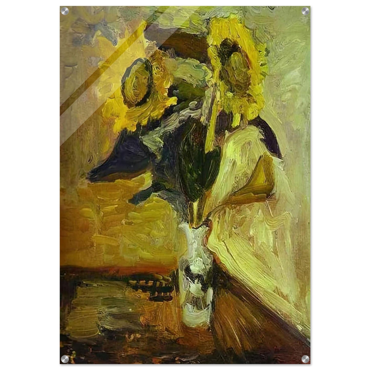 VASE OF SUNFLOWERS 1898 - Henri Matisse Acrylic Print - 70x100 cm / 28x40″ inches | Henri Matisse Wall Art | Henri Matisse Prints