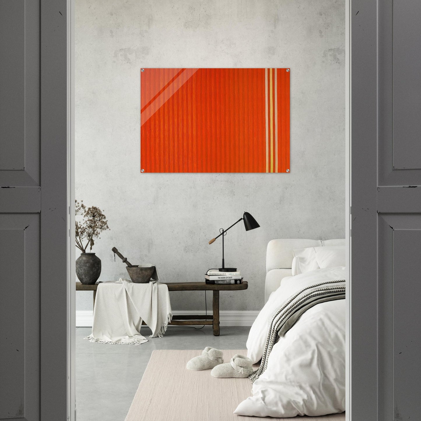 Red Devil - 1959 - Gene Davis Acrylic Print - 70x100 cm / 28x40″ inches | Gene Davis Wall Art | Gene Davis Prints