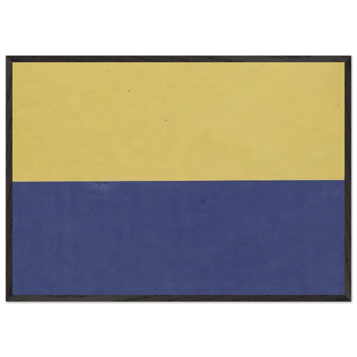 Yellow and Blue - Ellsworth Kelly 70x100 cm / 28x40 inches Framed Art Print – Black Wooden Frame