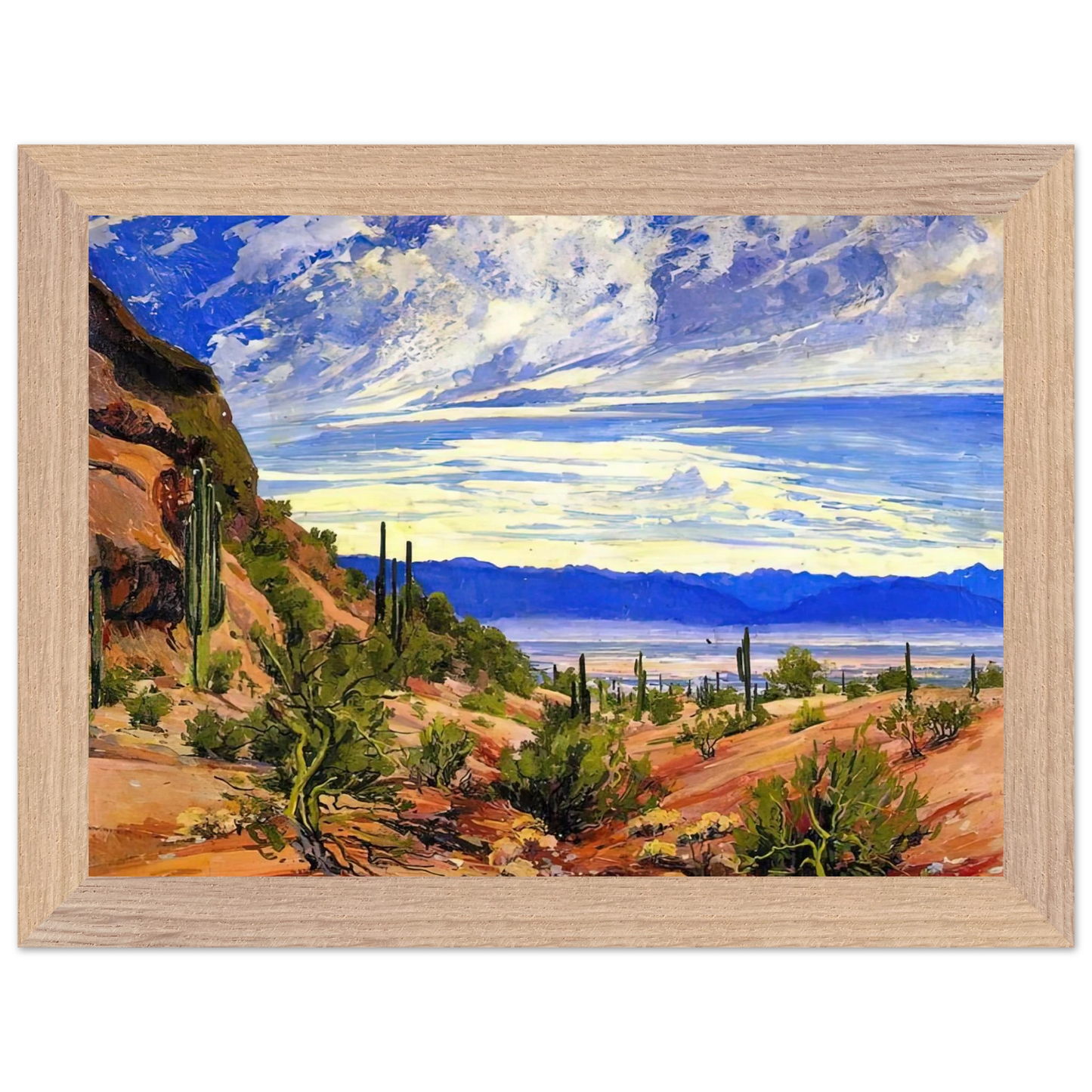 Maynard Dixon - WASHOE WICKIUP 1919 Wall art - 30x40 cm / 12x16 Inches - Premium Wooden Framed Poster With Fine Art Paper - White frame