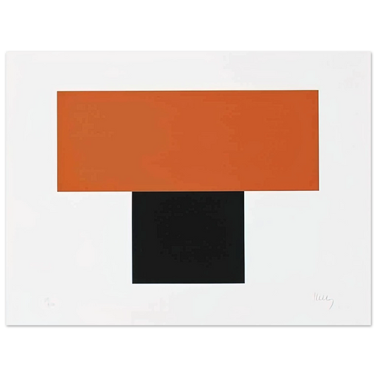 Ellsworth Kelly - Red-Orange over Black Fine Art Poster - Default Title