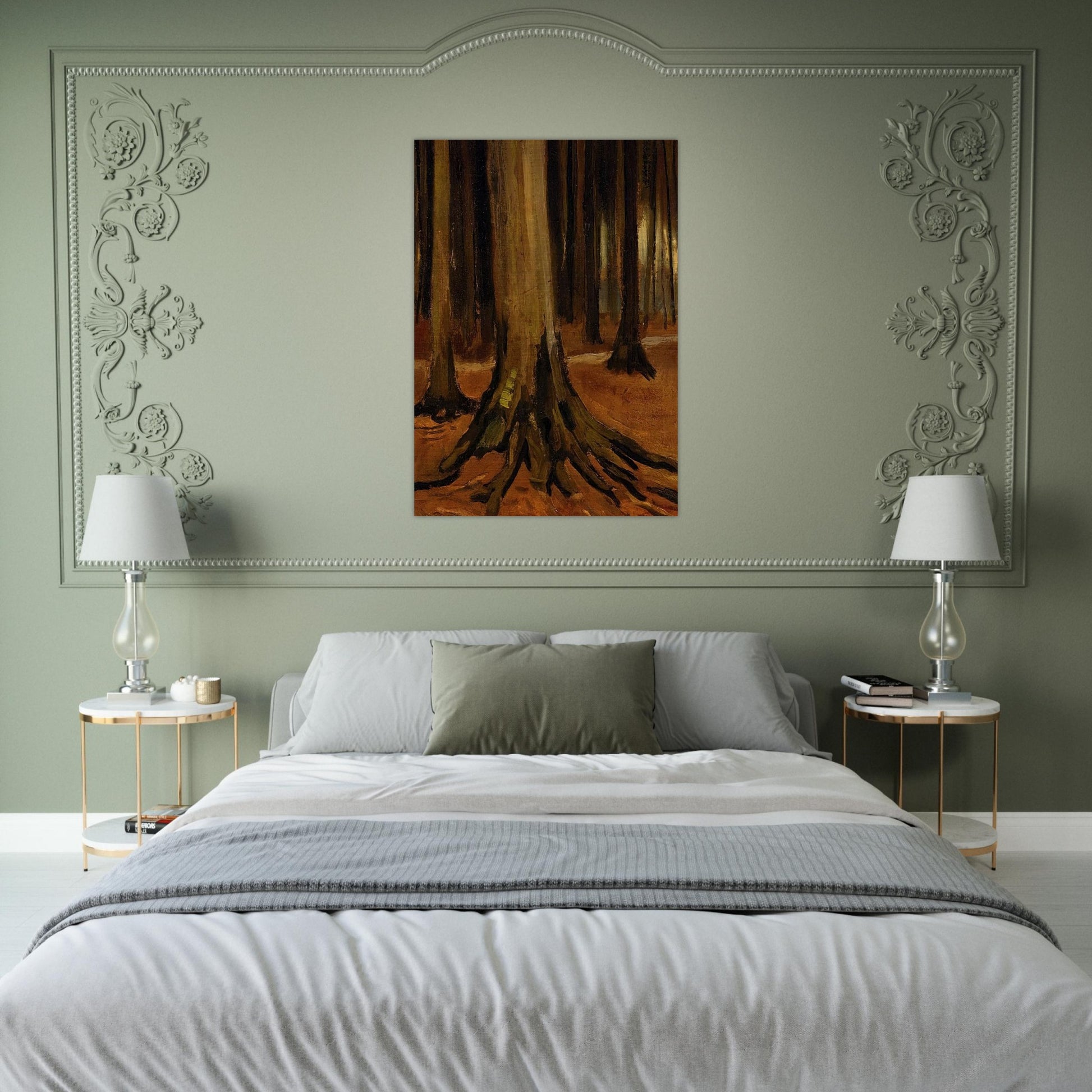 Girl in the Woods - Vincent van Gogh Brushed Aluminum Print - 70x100 cm / 28x40 inches | Vincent van Gogh Aluminum Print | Vincent van Gogh Prints