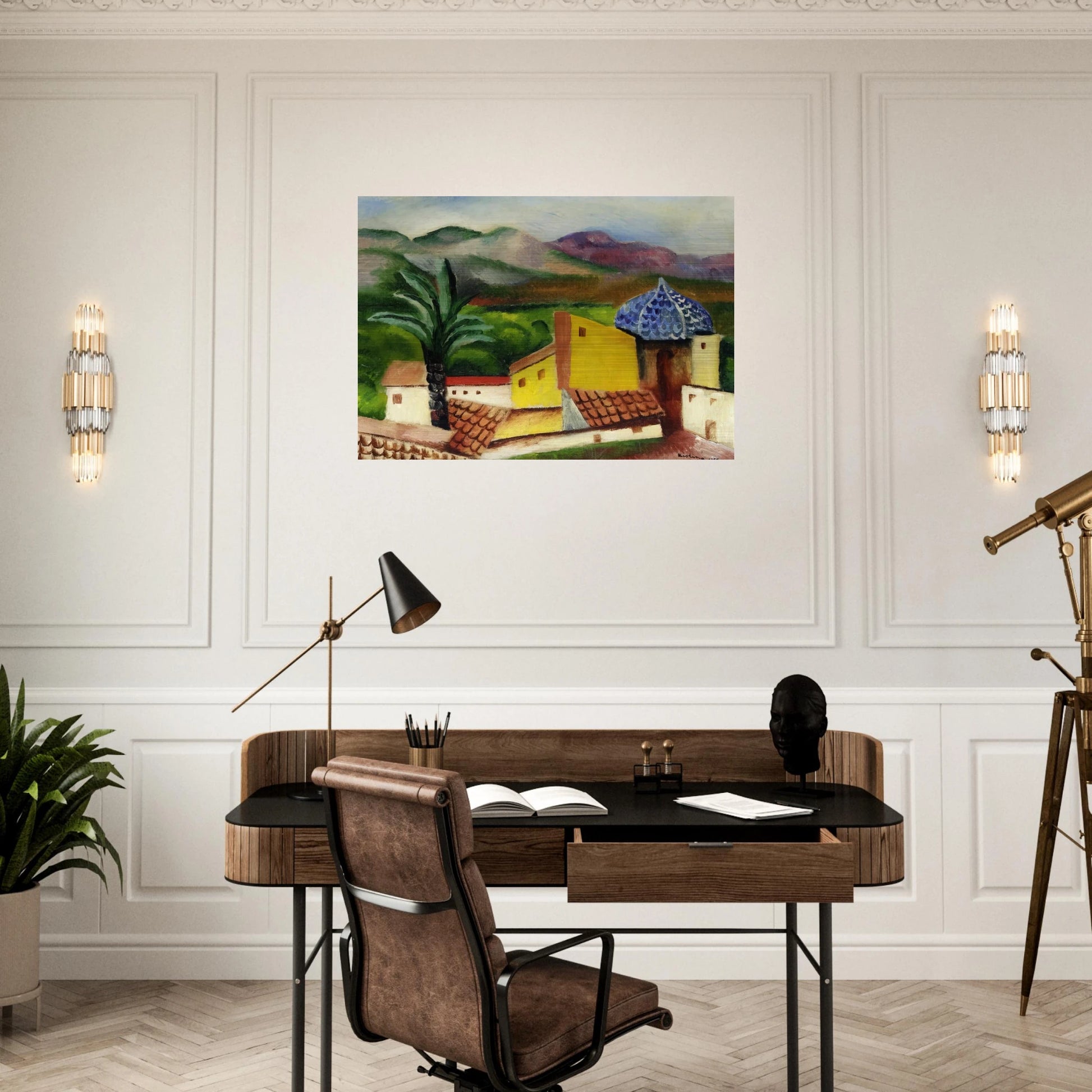 SAGUNTO 1916 - Moise Kisling Brushed Aluminum Print - 70x100 cm / 28x40 inches | Moise Kisling Aluminum Print | Moise Kisling Prints
