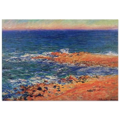 The Big Blue Sea in Antibes - claude monet Brushed Aluminum Print - 70x100 cm / 28x40 inches | claude monet Aluminum Print | claude monet Prints