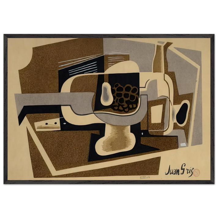 STILL LIFE 1922 - Juan Gris 70x100 cm / 28x40 inches Framed Art Print – Black Wooden Frame