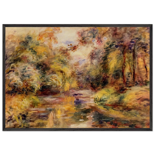 Little River - Pierre-Auguste Renoir 70x100 cm / 28x40 inches Framed Art Print – Black Wooden Frame