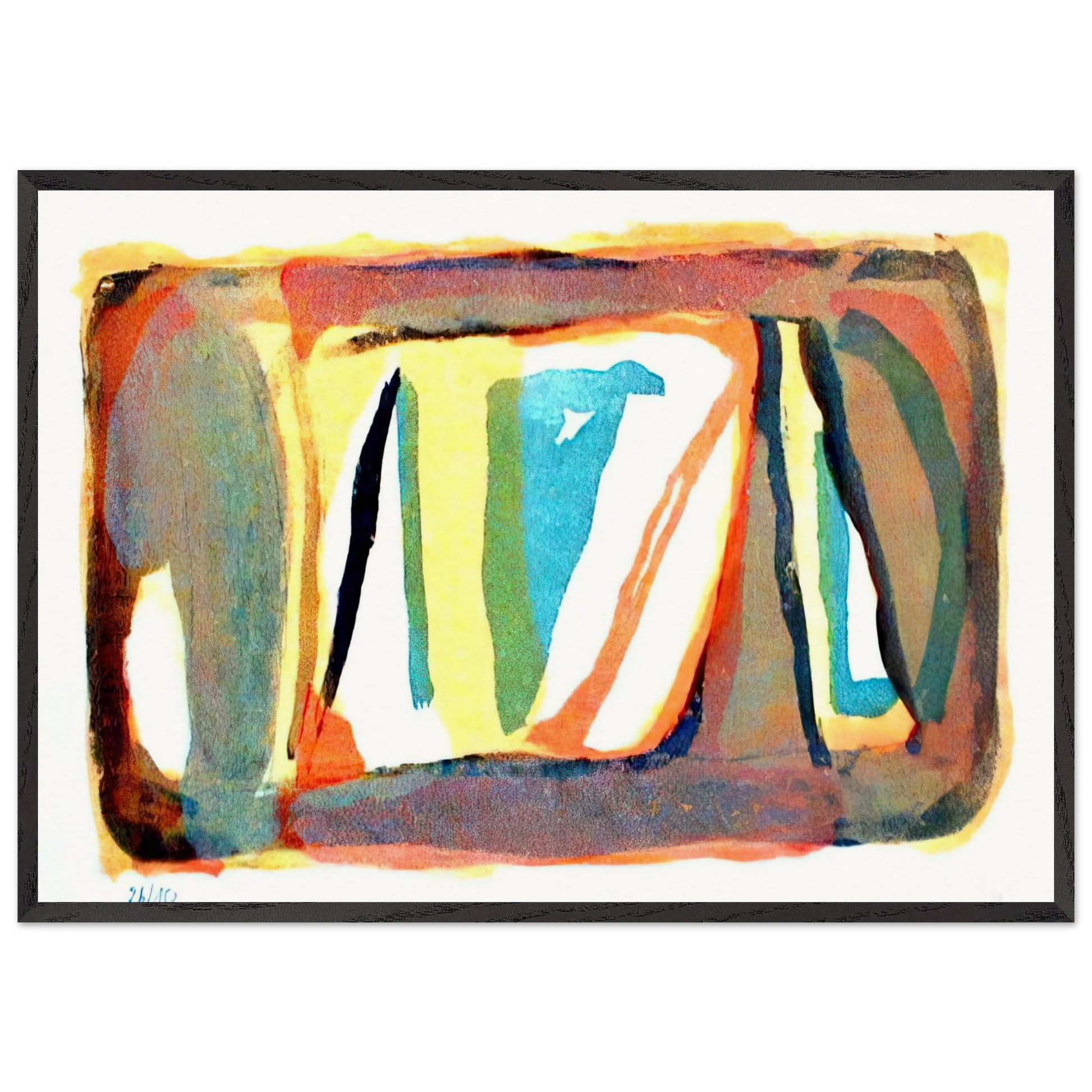 Etendue - 1974 - Bram van Velde Framed Art Print – Black Wooden Frame - Default Title - -Framed Art Print