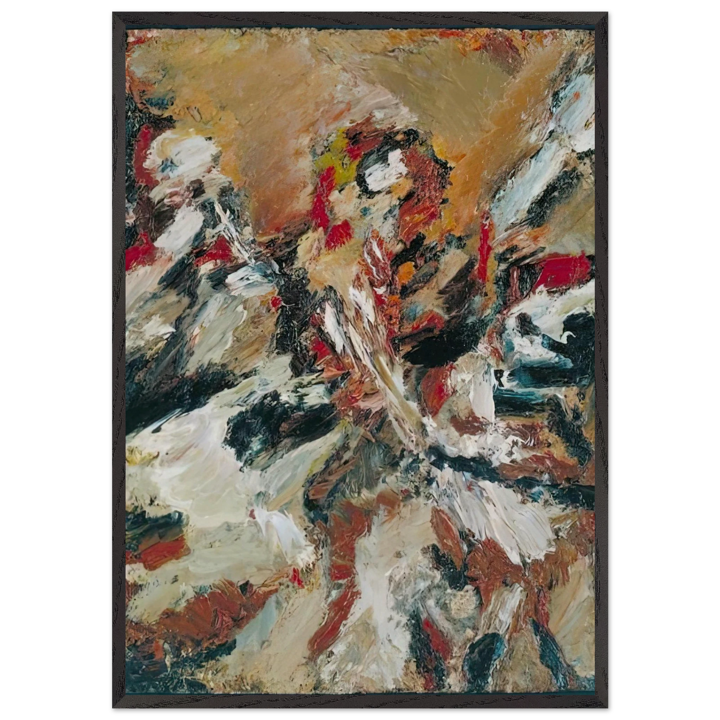 STUDY AFTER TITIAN I - Frank Auerbach Framed Art Print – Black Wooden Frame - Default Title - -Framed Art Print