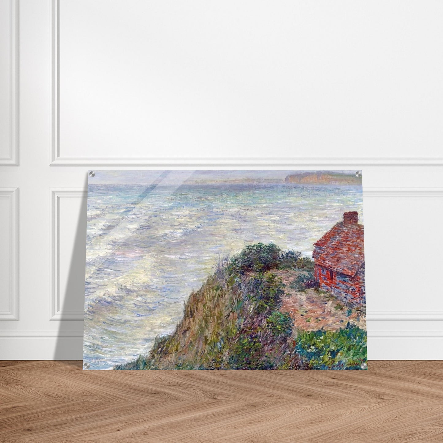 Fisherman`s House in Petit-Ailly - claude monet Acrylic Print - 70x100 cm / 28x40″ inches