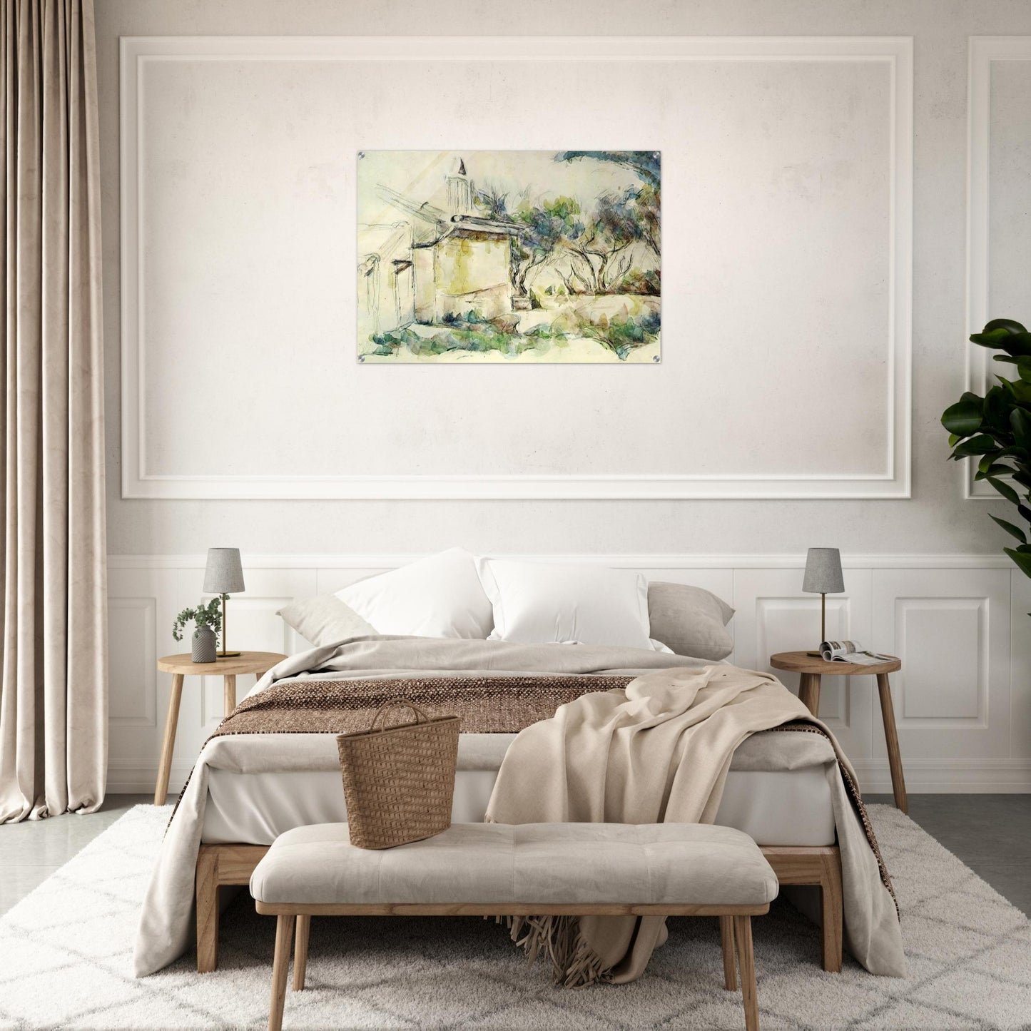 Jourdan's Cottage - Paul Cézanne Acrylic Print - 70x100 cm / 28x40″ inches | Paul Cézanne Wall Art | Paul Cézanne Prints