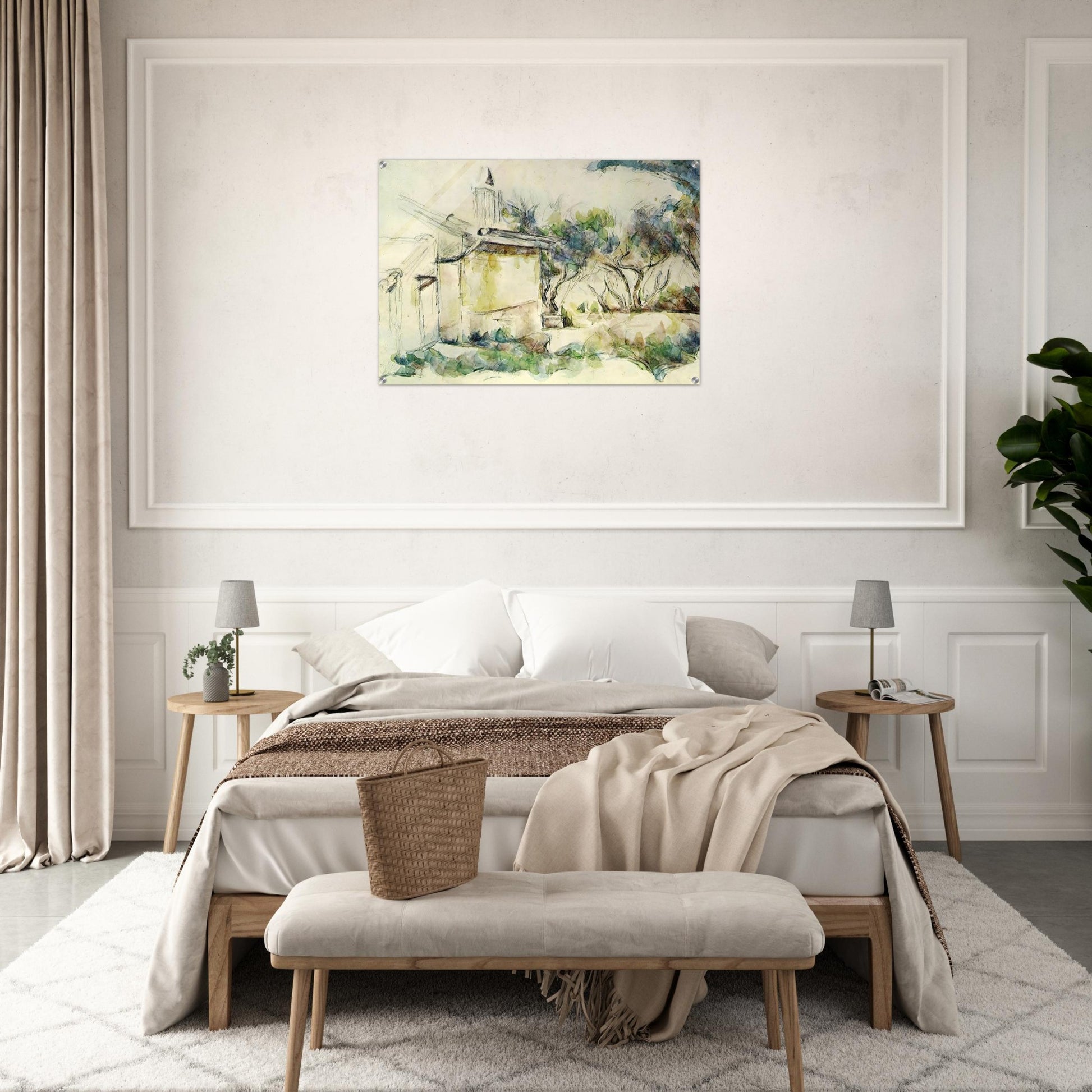 Jourdan's Cottage - Paul Cézanne Acrylic Print - 70x100 cm / 28x40″ inches | Paul Cézanne Wall Art | Paul Cézanne Prints