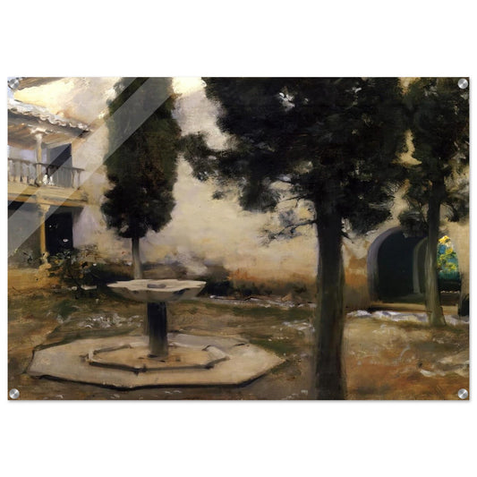 Alhambra, Patio de la Reja - John Singer Sargent Acrylic Print - 70x100 cm / 28x40″ inches