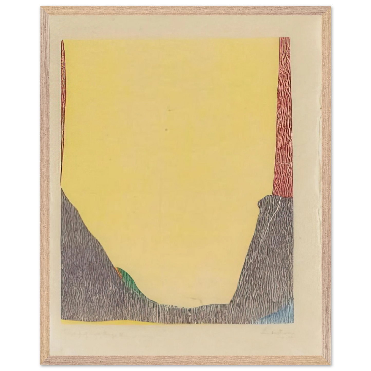 Helen Frankenthaler - East and Beyond - 1973 Wall art - A2 (42 x 59.4  cm) - Premium Wooden Framed Poster With Fine Art Paper - Black frame