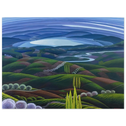 Gerardo Dottori - Umbria primavera - 1945 Fine Art Poster - Default Title