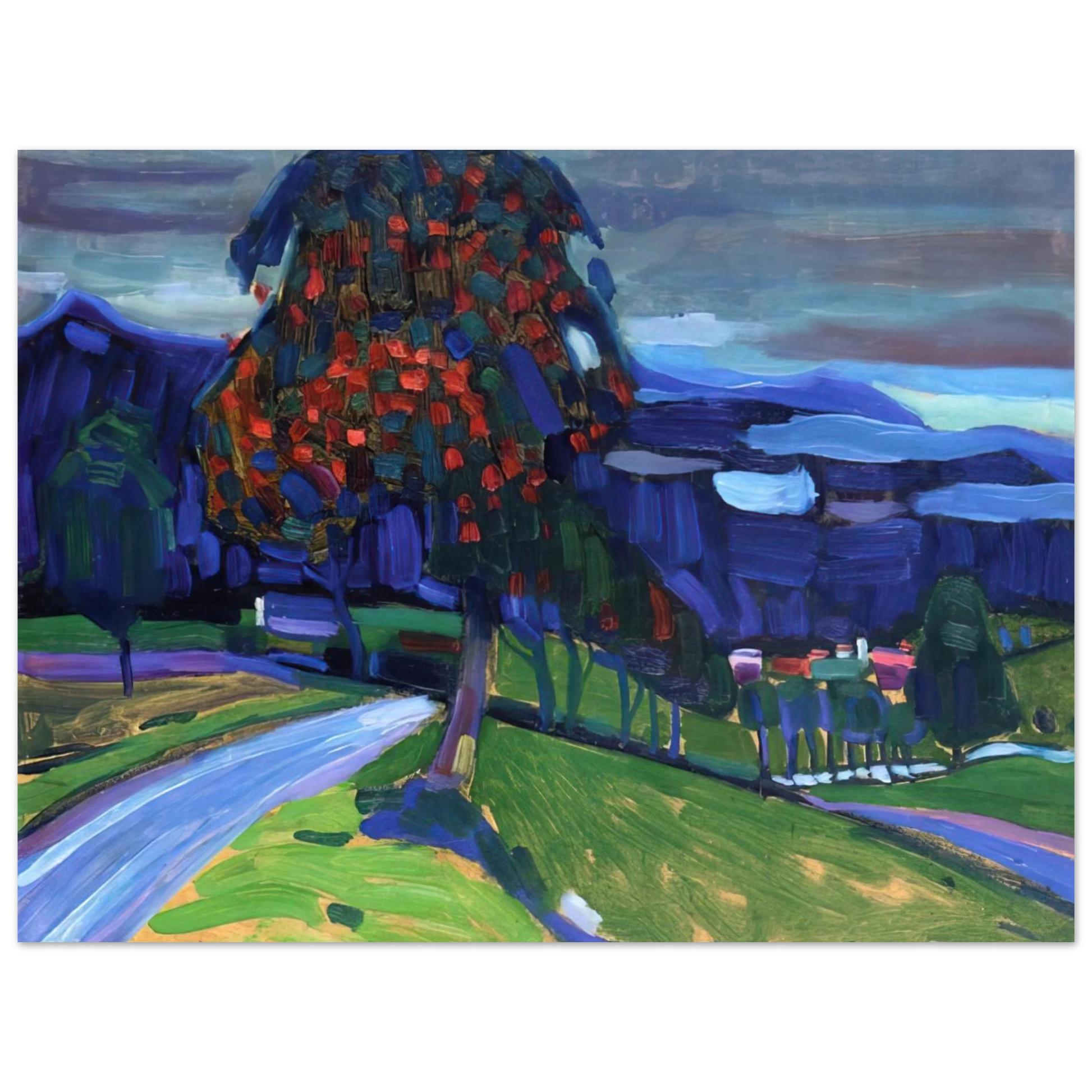 Wassily Kandinsky - AUTUMN IN MURNAU 1908 Fine Art Poster - Default Title