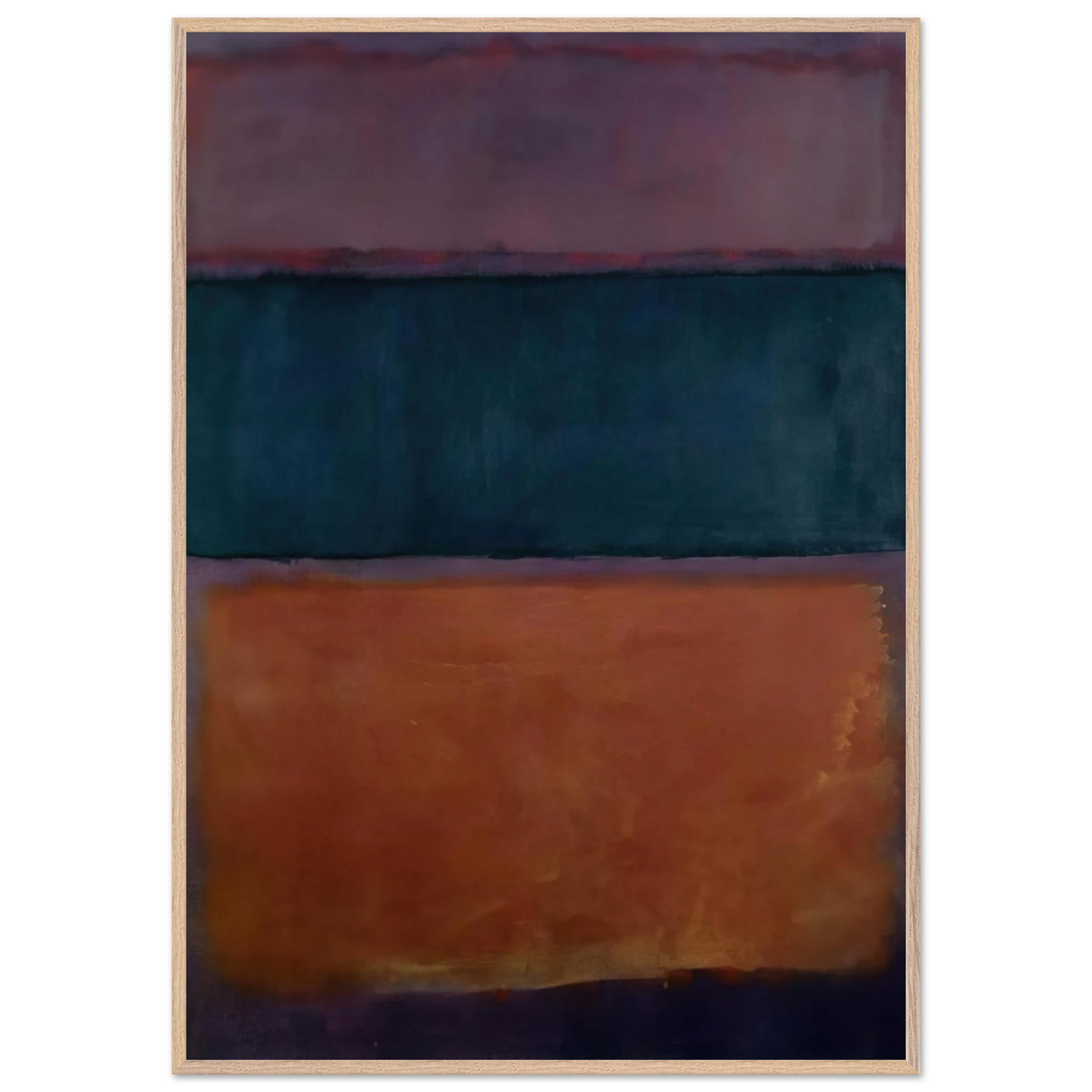 Helen Frankenthaler - Untitled - 1963 Wall art - 28x43  cm / XL (11x17 inches) - Premium Wooden Framed Poster With Fine Art Paper - Wood frame