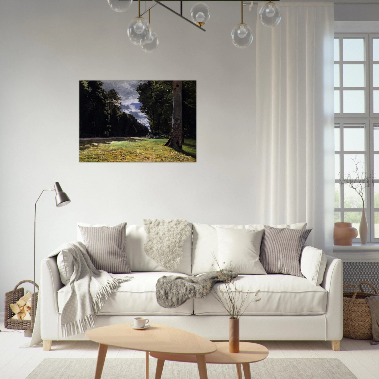 The Pave de Chailly in the Fontainbleau Forest - claude monet Brushed Aluminum Print - 70x100 cm / 28x40 inches | claude monet Aluminum Print | claude monet Prints