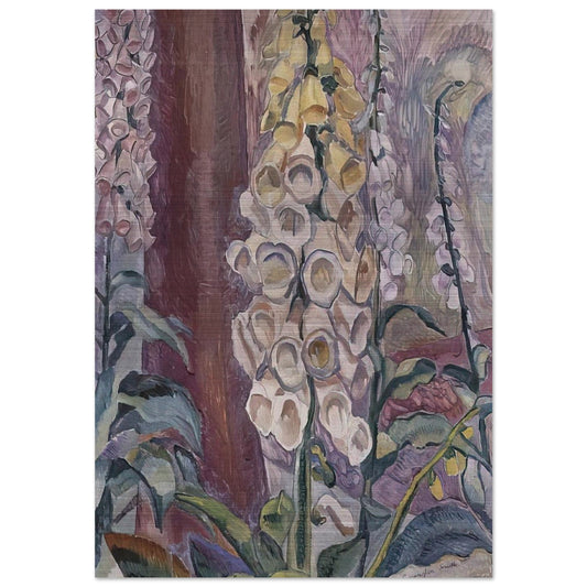 Foxgloves growing - 1929 - Grace Cossington Smith Brushed Aluminum Print - 70x100 cm / 28x40 inches | Grace Cossington Smith Aluminum Print | Grace Cossington Smith Prints
