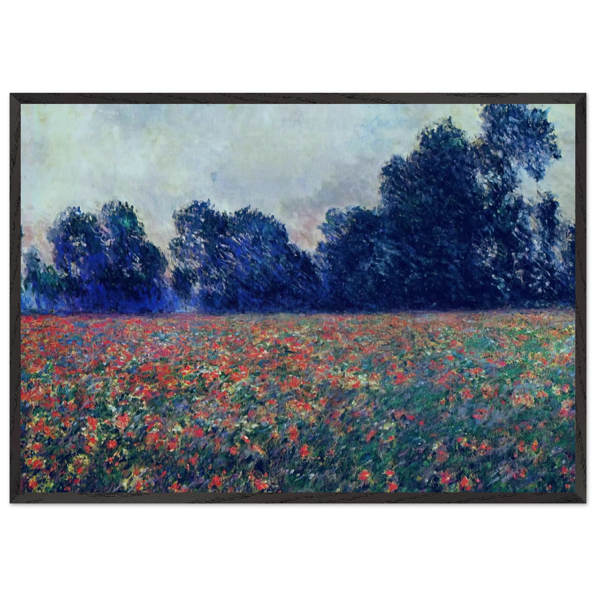 Poppies at Giverny - claude monet Framed Art Print – Black Wooden Frame - Default Title - -Framed Art Print