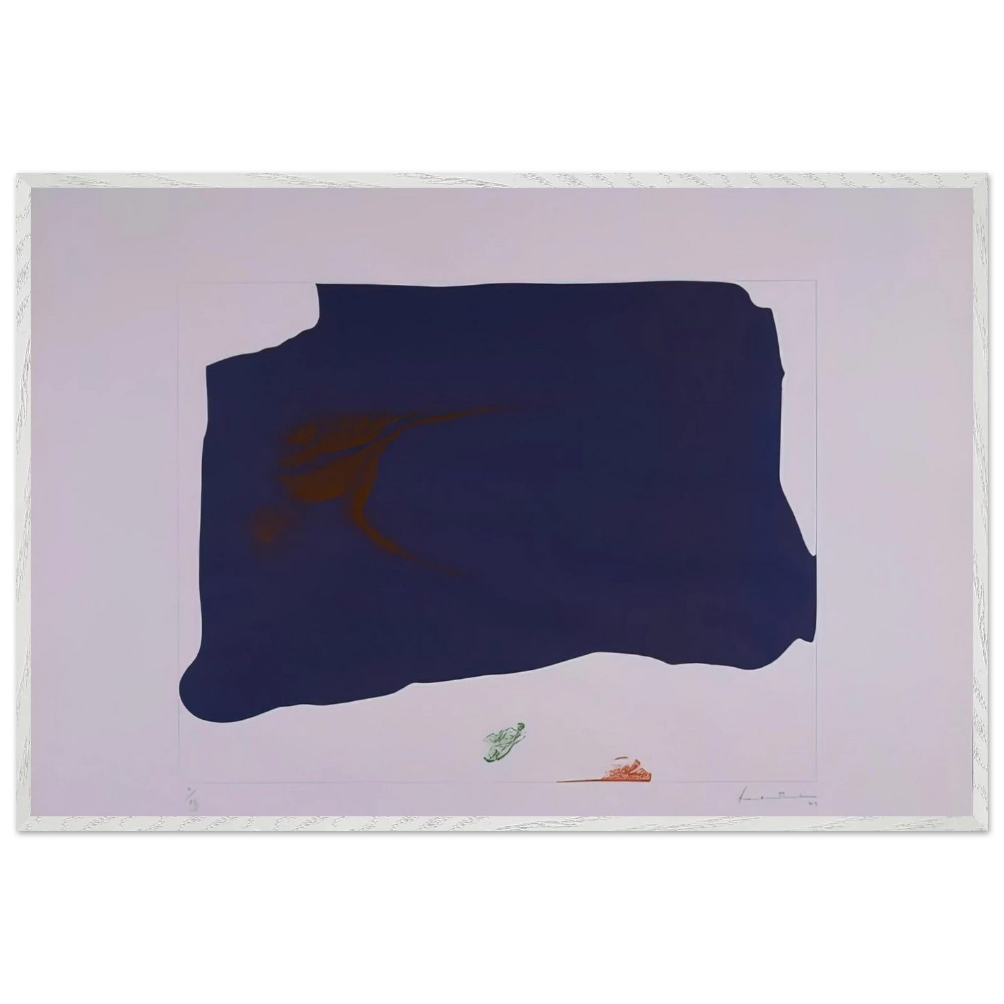 Helen Frankenthaler - Variation II on Mauve Corner - 1969 Wall art - 50x50 cm / 20x20 inches - Fine Art Poster - -
