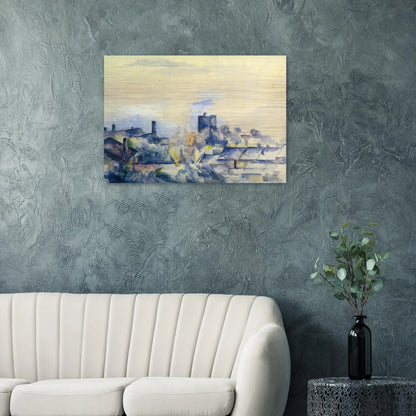 Roofs in L'Estaque - Paul Cézanne Brushed Aluminum Print - 70x100 cm / 28x40 inches | Paul Cézanne Aluminum Print | Paul Cézanne Prints