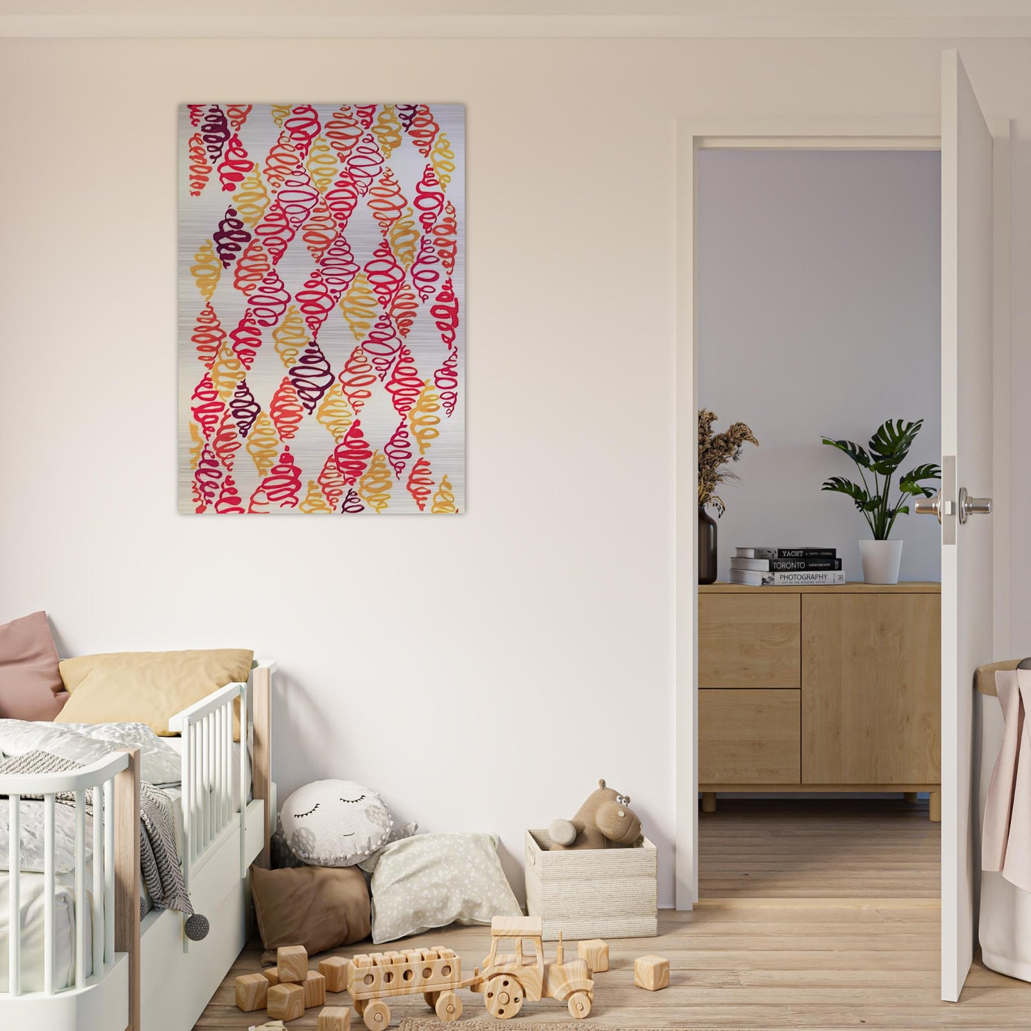 COMPOSITION 32 - Sonia Delaunay Brushed Aluminum Print - 70x100 cm / 28x40 inches | Sonia Delaunay Aluminum Print | Sonia Delaunay Prints