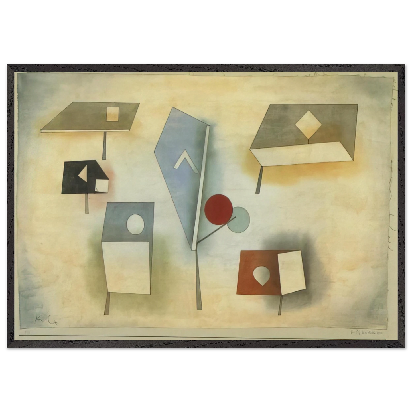 SIX SPECIES 1921 - Paul Klee Framed Art Print – Black Wooden Frame - Default Title - -Framed Art Print