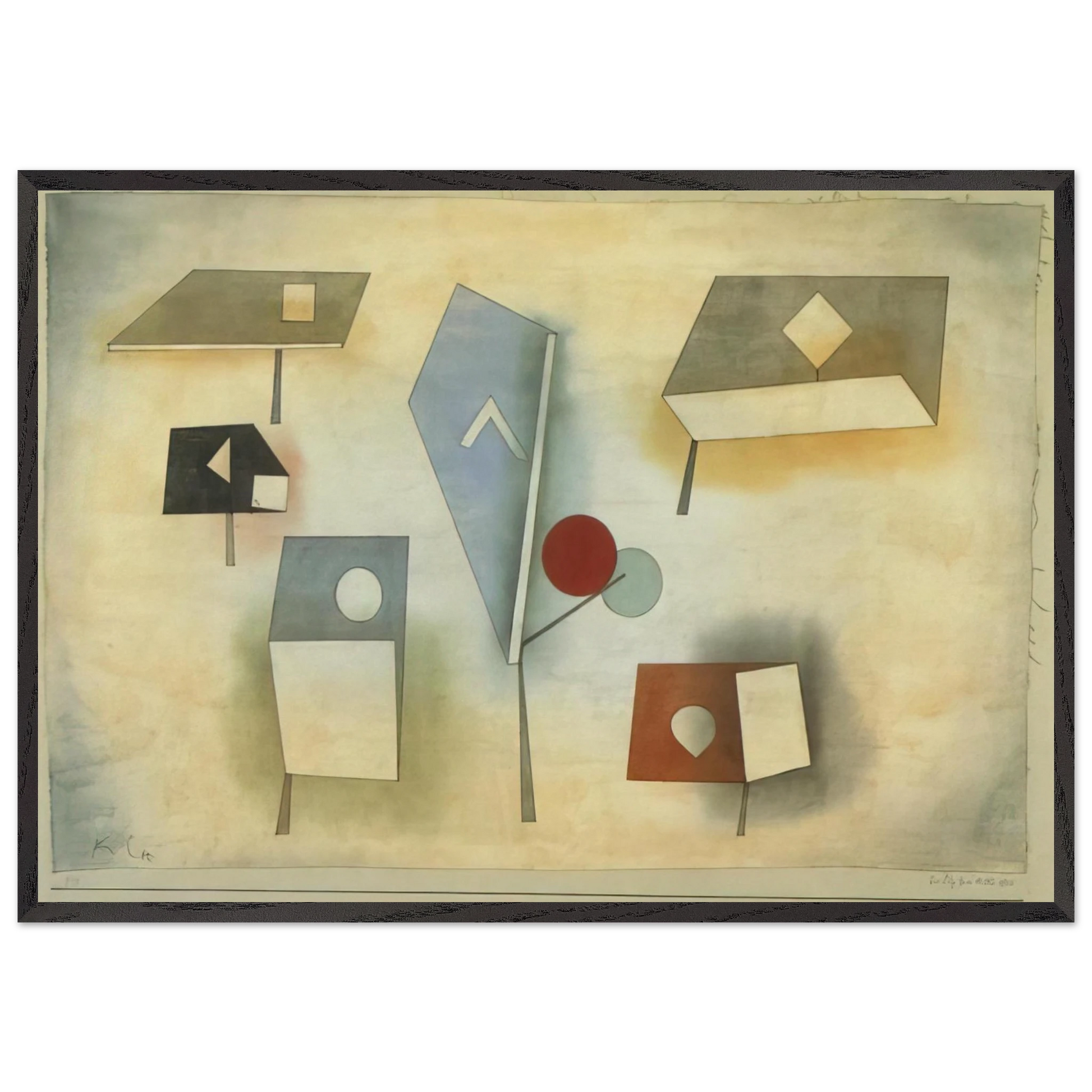 SIX SPECIES 1921 - Paul Klee Framed Art Print – Black Wooden Frame - Default Title - -Framed Art Print