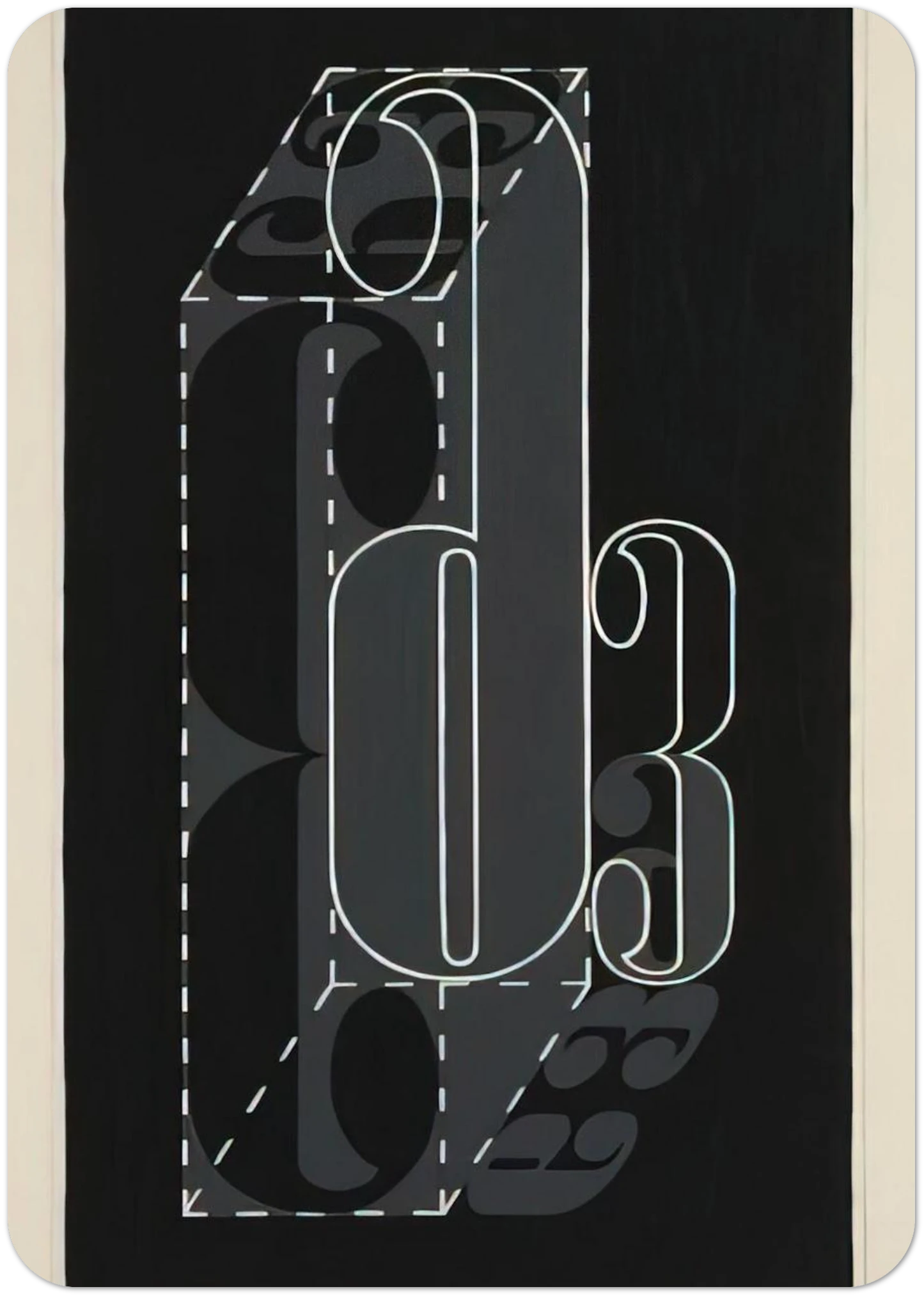 6 AND 3 1931 By Josef Albers Pack of 10 Post Cards | Josef Albers Post Cards | A6 (10.5 x 14.8 cm) - 4.1 x 5.8 inches