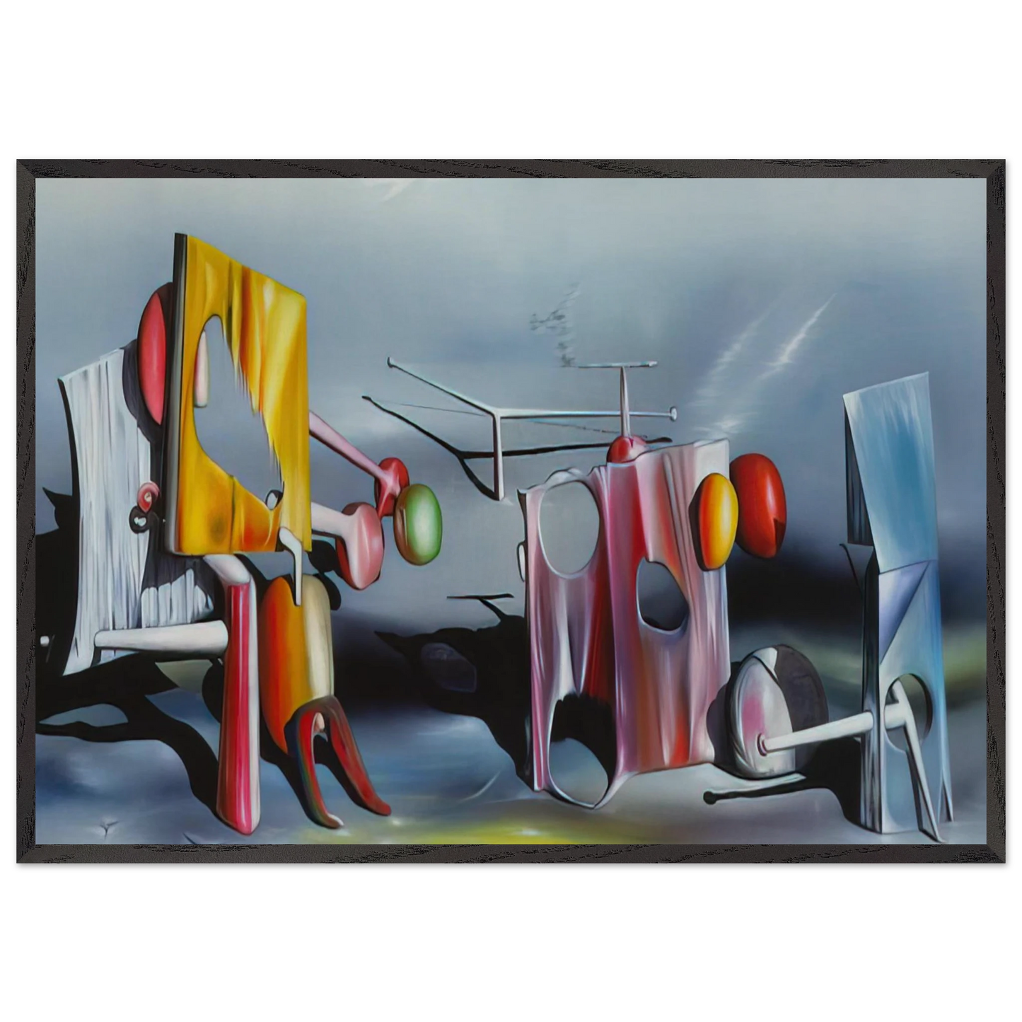 Reply to Red - Yves Tanguy Framed Art Print – Black Wooden Frame - Default Title - -Framed Art Print