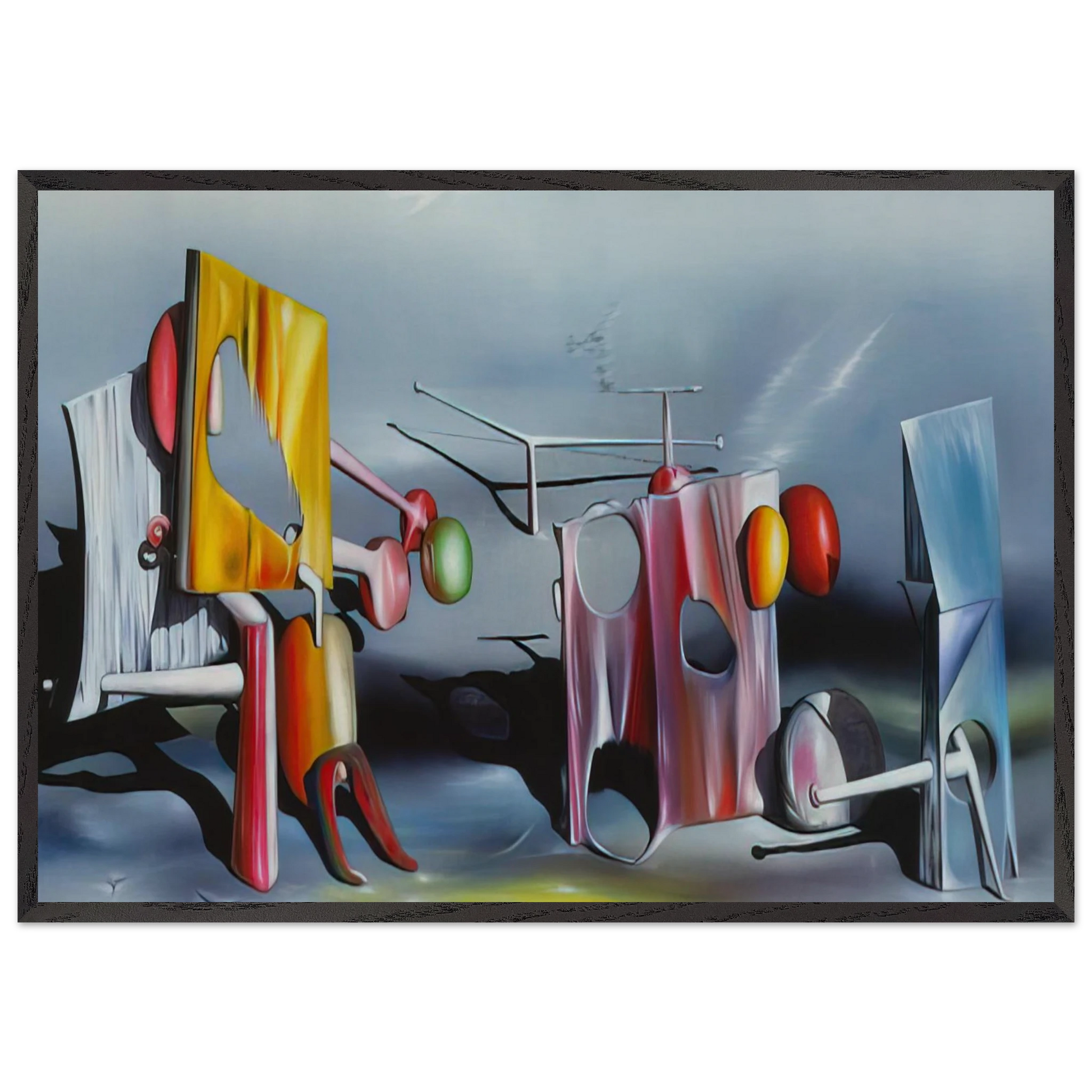 Reply to Red - Yves Tanguy Framed Art Print – Black Wooden Frame - Default Title - -Framed Art Print