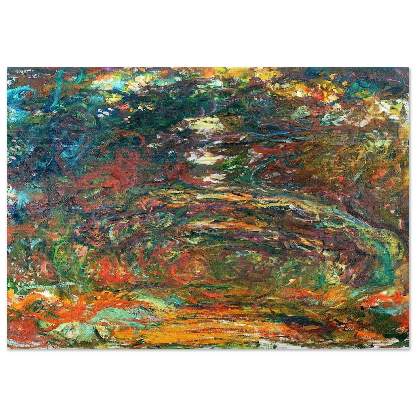 Path under the Rose Arches, Giverny - claude monet Brushed Aluminum Print - 70x100 cm / 28x40 inches | claude monet Aluminum Print | claude monet Prints