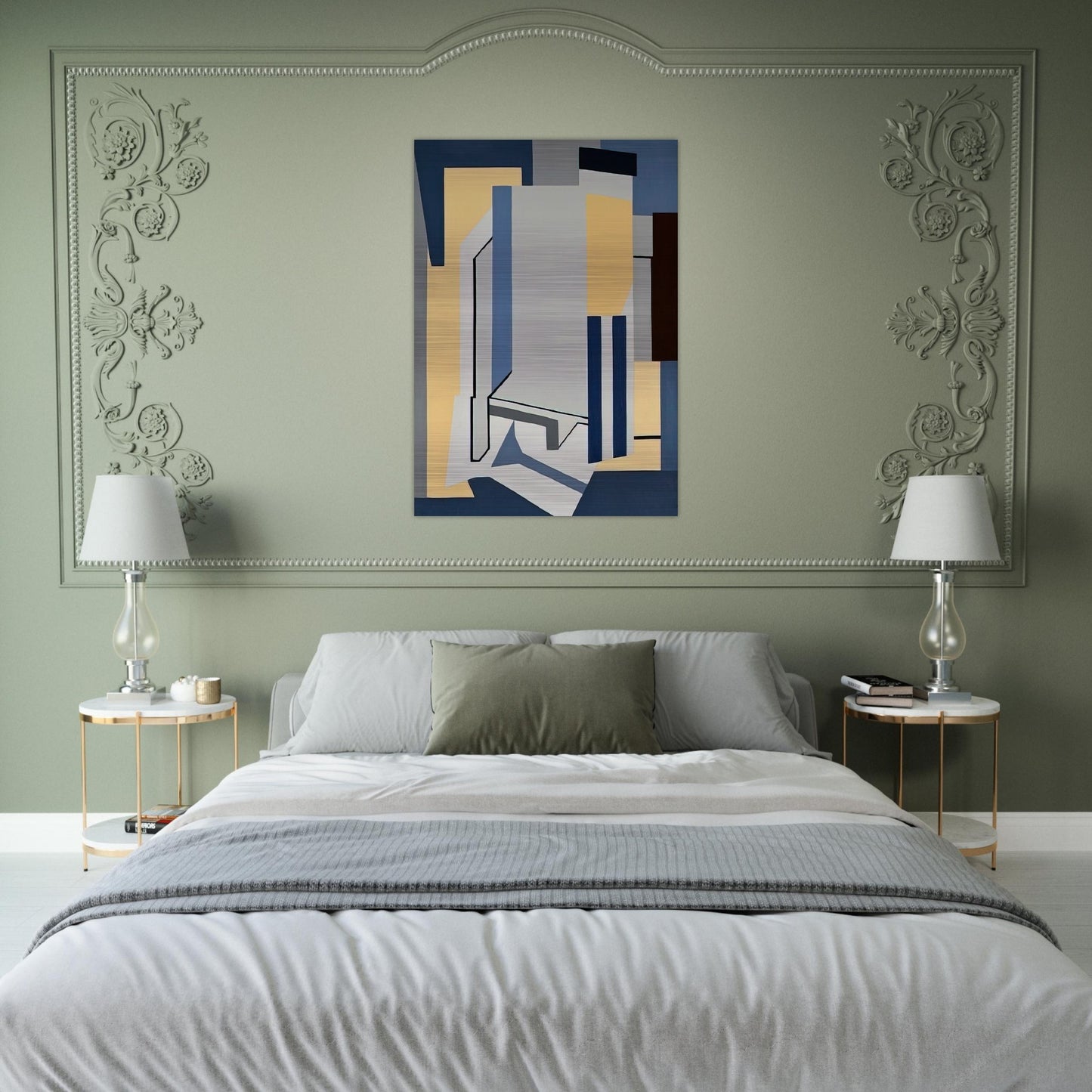 St. Ann Street - 1954 - Ralston Crawford Brushed Aluminum Print - 70x100 cm / 28x40 inches | Ralston Crawford Aluminum Print | Ralston Crawford Prints