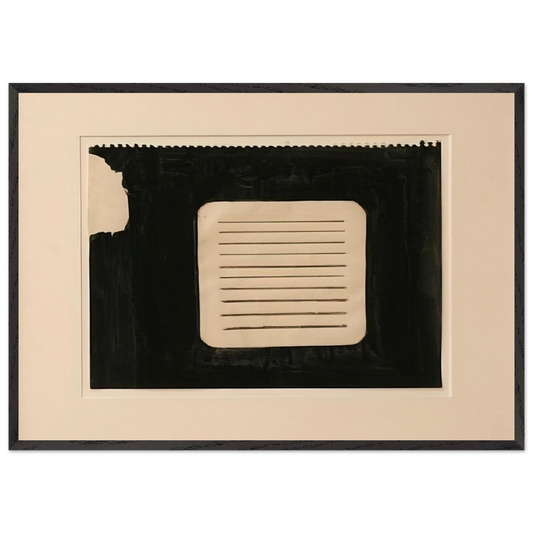 Untitled - 1962 N4 - Donald Judd 70x100 cm / 28x40 inches Framed Art Print – Black Wooden Frame