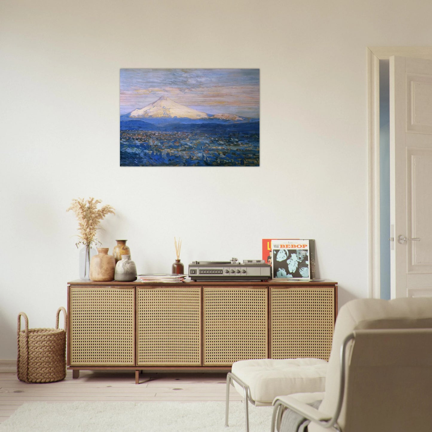 Mount Hood - Childe Hassam Brushed Aluminum Print - 70x100 cm / 28x40 inches | Childe Hassam Aluminum Print | Childe Hassam Prints
