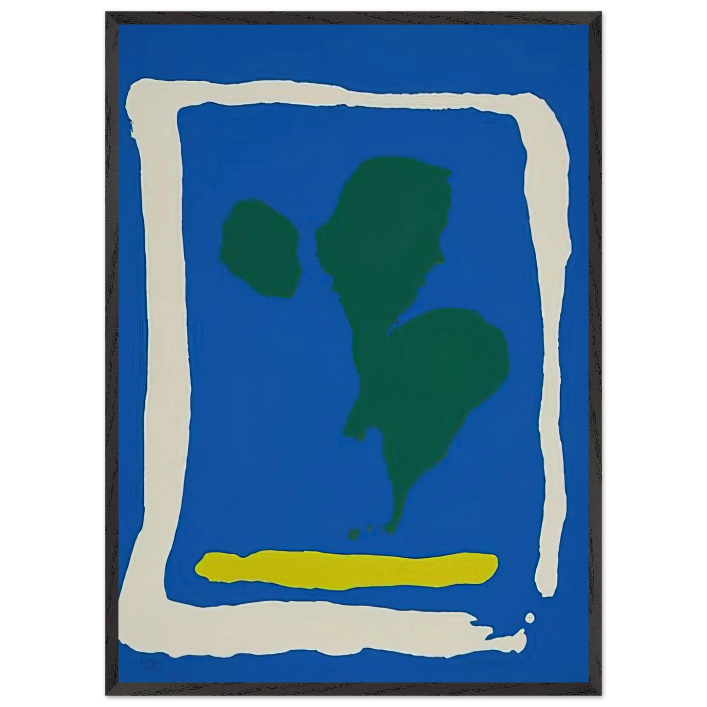 Helen Frankenthaler - Air Frame - 1965 Wall art - 27x35 cm / 11x14 inches - Premium Wooden Framed Poster With Fine Art Paper - Black frame