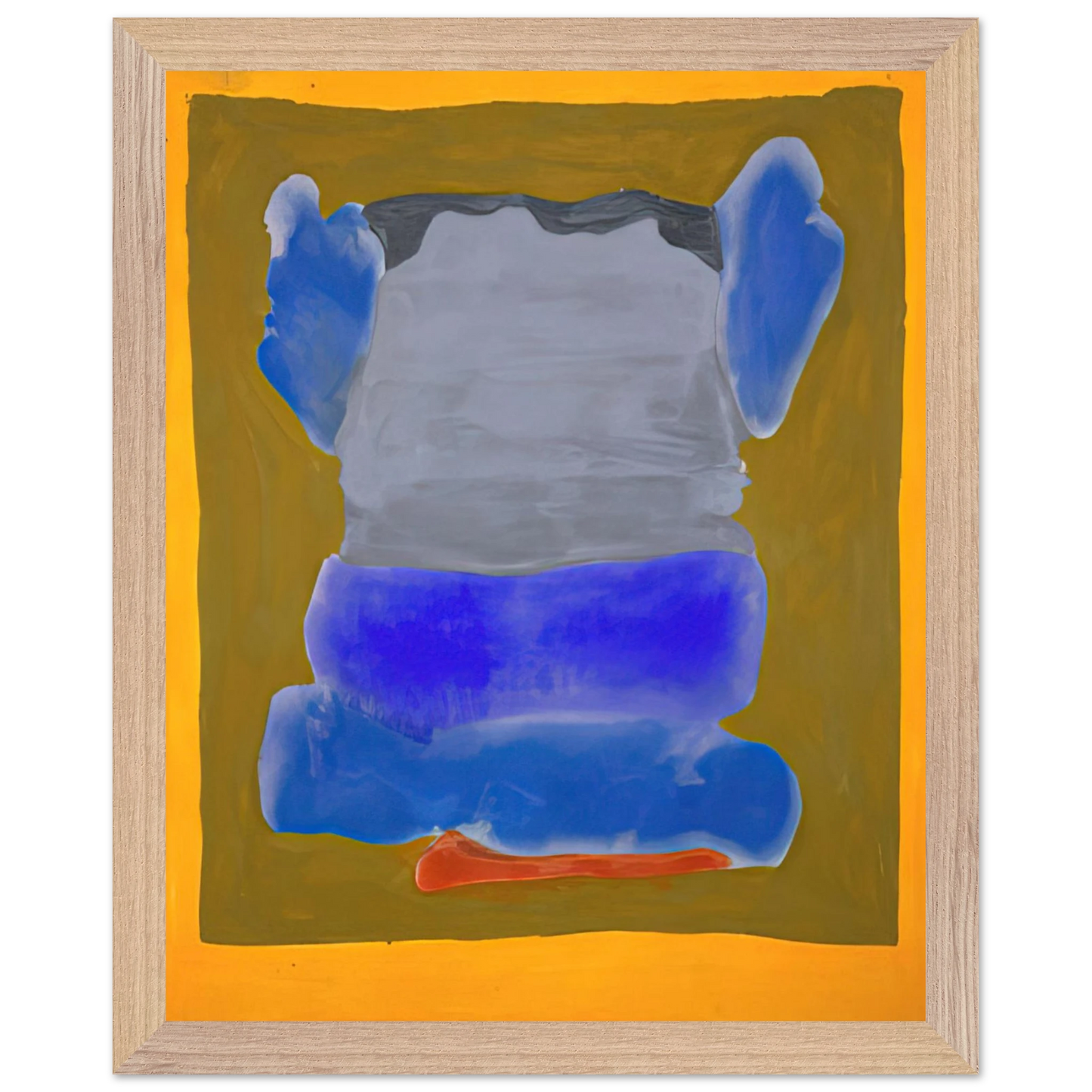 Helen Frankenthaler - Buddha s Court - 1964 Wall art - 50x70 cm / 20x28 inches - Premium Wooden Framed Poster With Fine Art Paper - Black frame