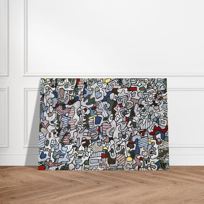 L HOURLOUPE 1966 - Jean Dubuffet Brushed Aluminum Print - 70x100 cm / 28x40 inches | Jean Dubuffet Aluminum Print | Jean Dubuffet Prints